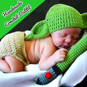 NWT Handmade 'Deep Magic' Crochet Outfit Size: 0-3 Months